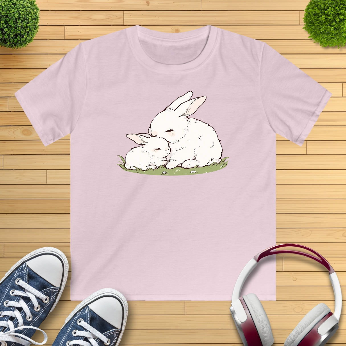 Kuschel Hasen Kinder T-Shirt
