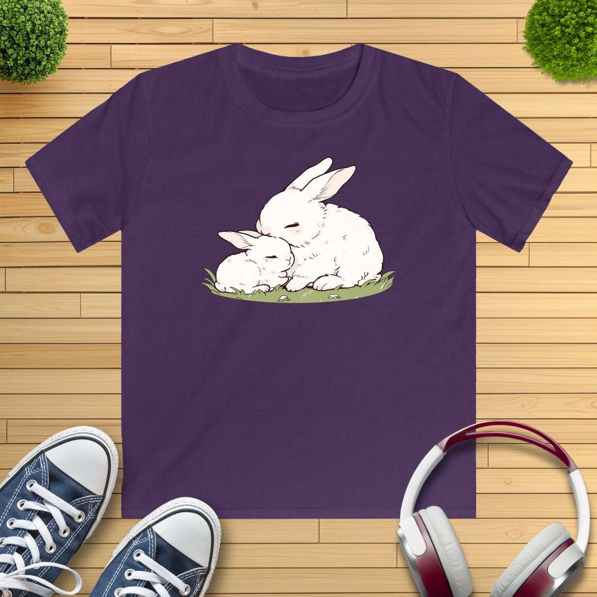 Kuschel Hasen Kinder T-Shirt
