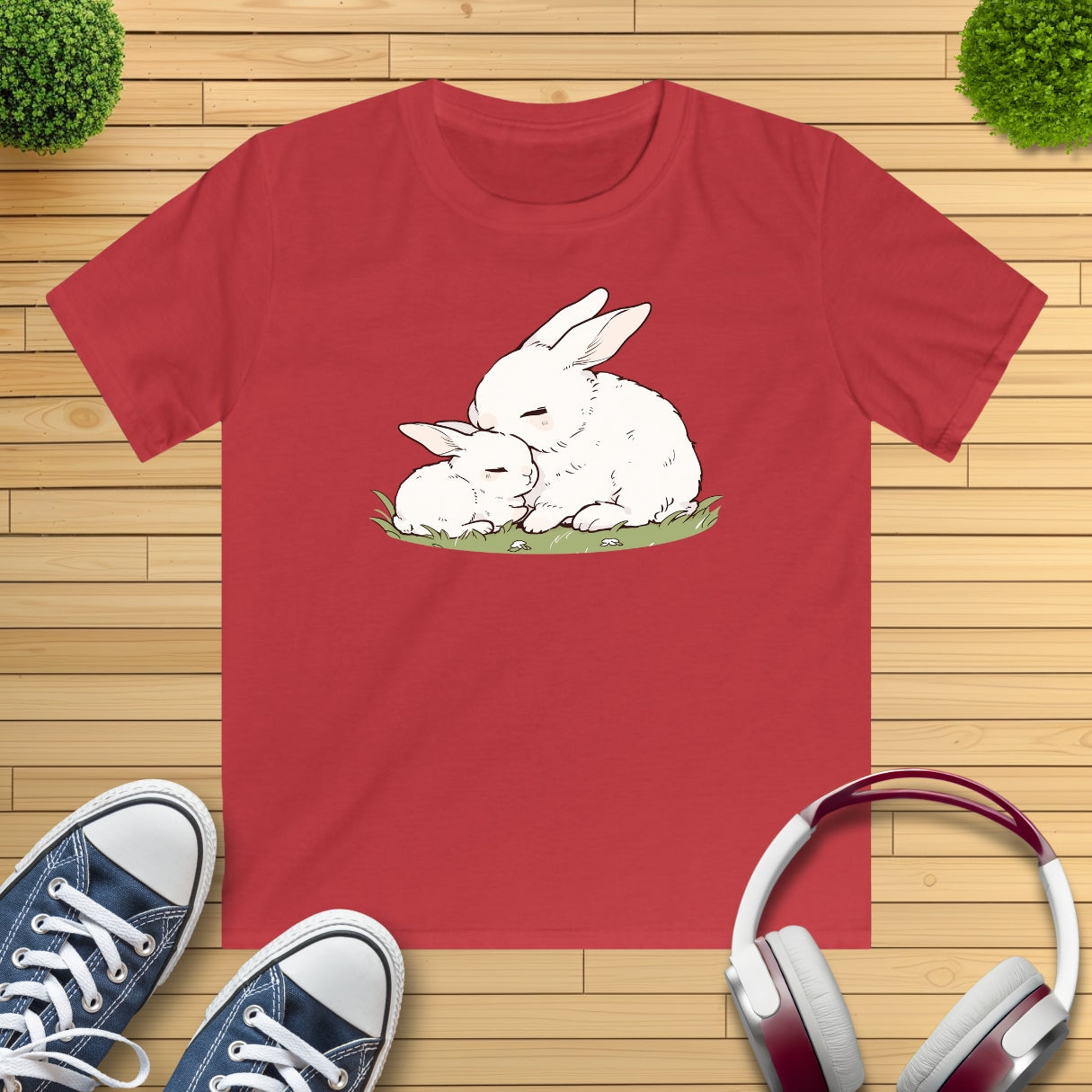 Kuschel Hasen Kinder T-Shirt