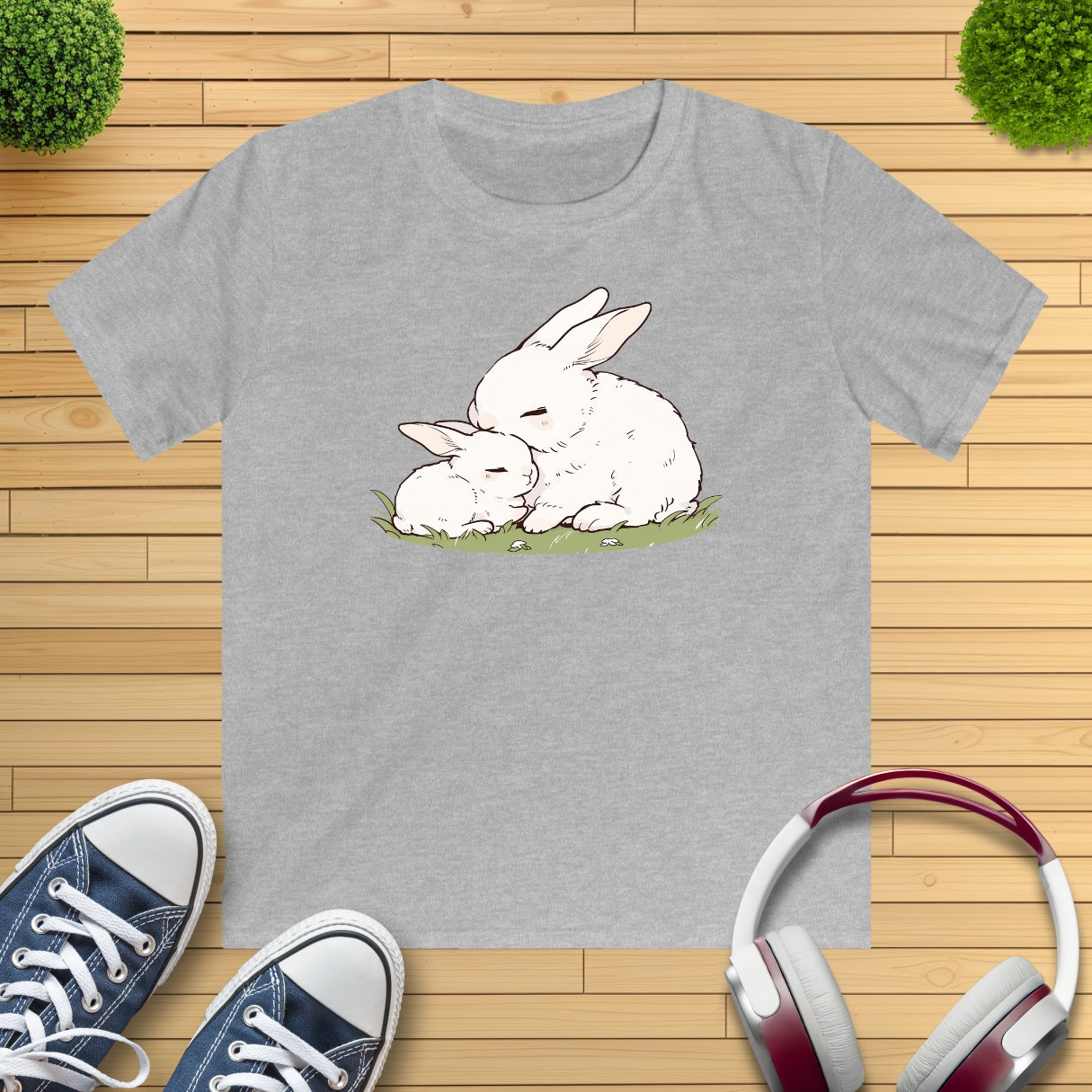 Kuschel Hasen Kinder T-Shirt