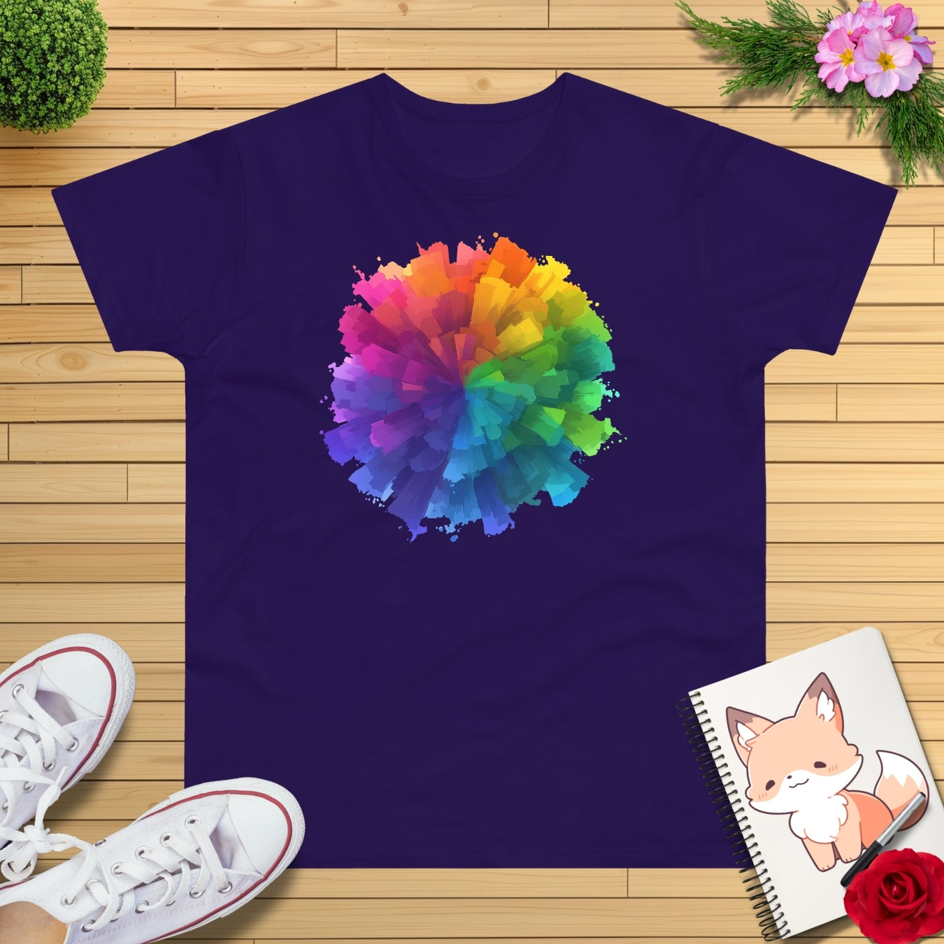 Farb splash Grafik-T-Shirt
