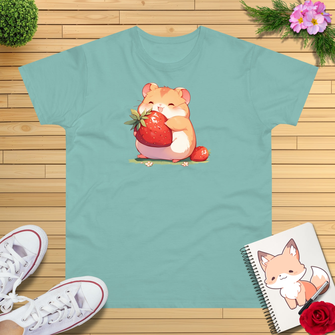 Happy Erdbeeren Hamster T-Shirt