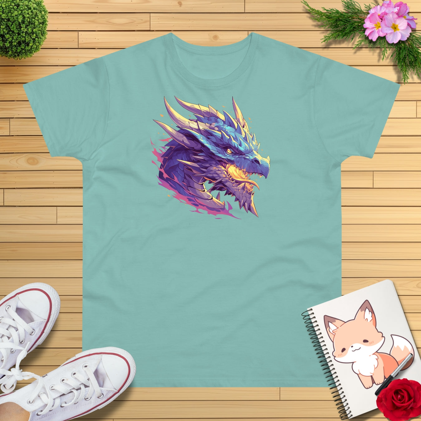 blauer Drache T-Shirt