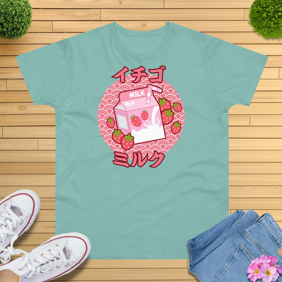 Pastell Erdbeermilch T-Shirt