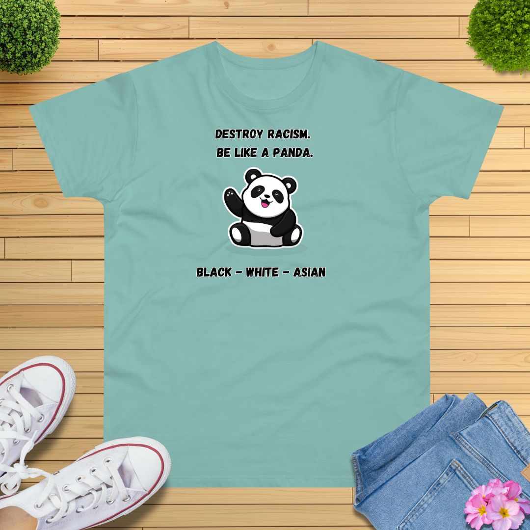 Panda Destroys Racism T-Shirt