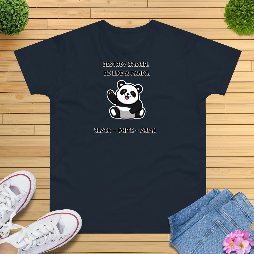 Panda Destroys Racism T-Shirt