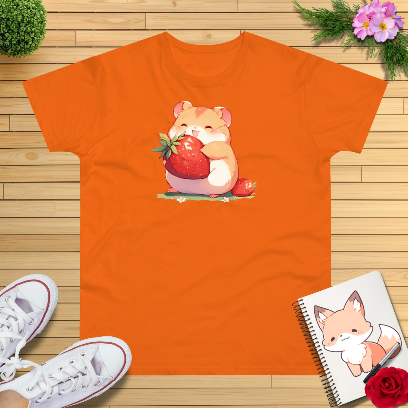 Happy Erdbeeren Hamster T-Shirt