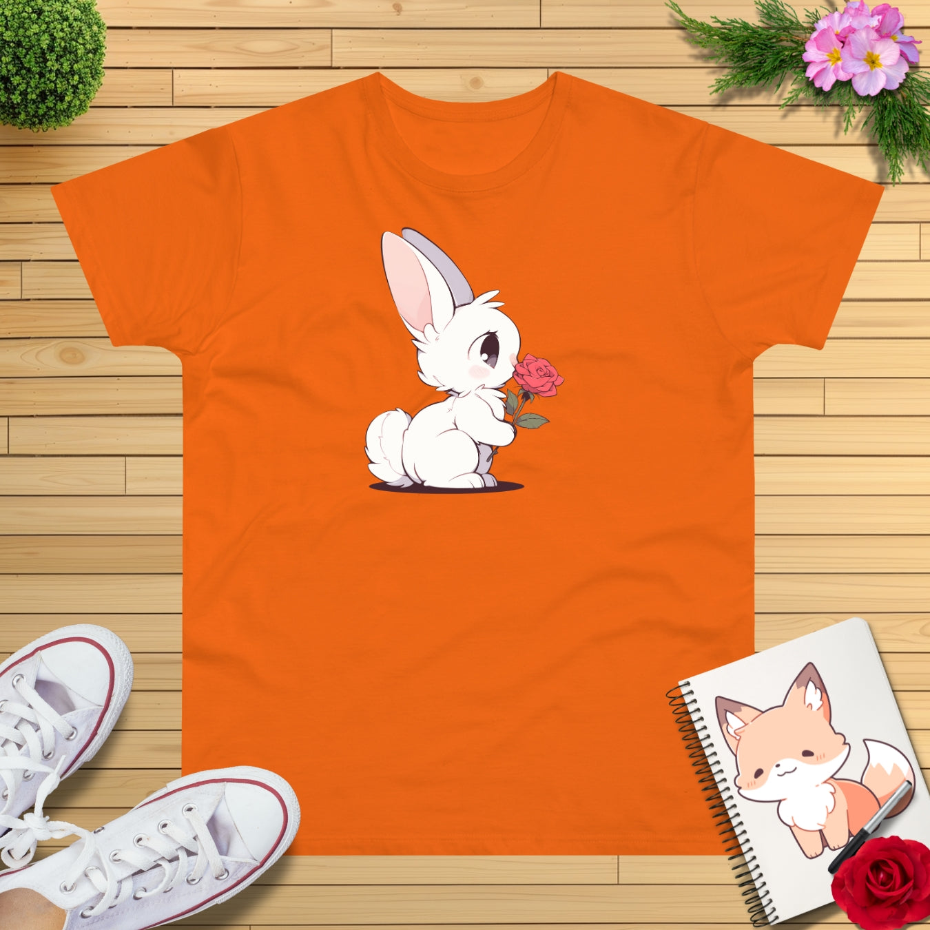 Häschen mit Rose T-Shirt