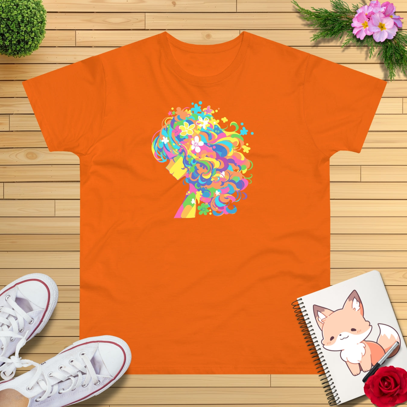 Kawaii Blütenzauber Anime T-Shirt