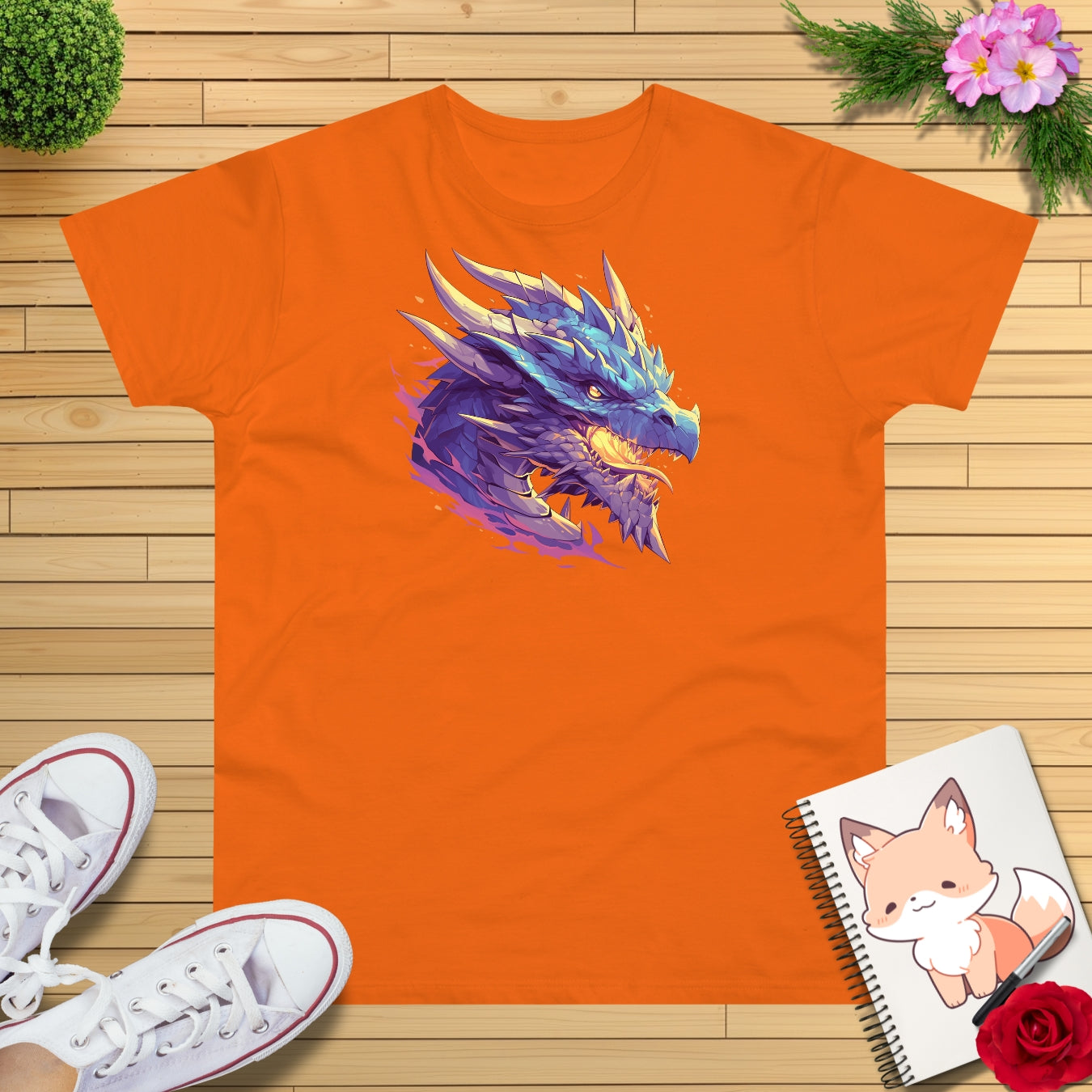 blauer Drache T-Shirt