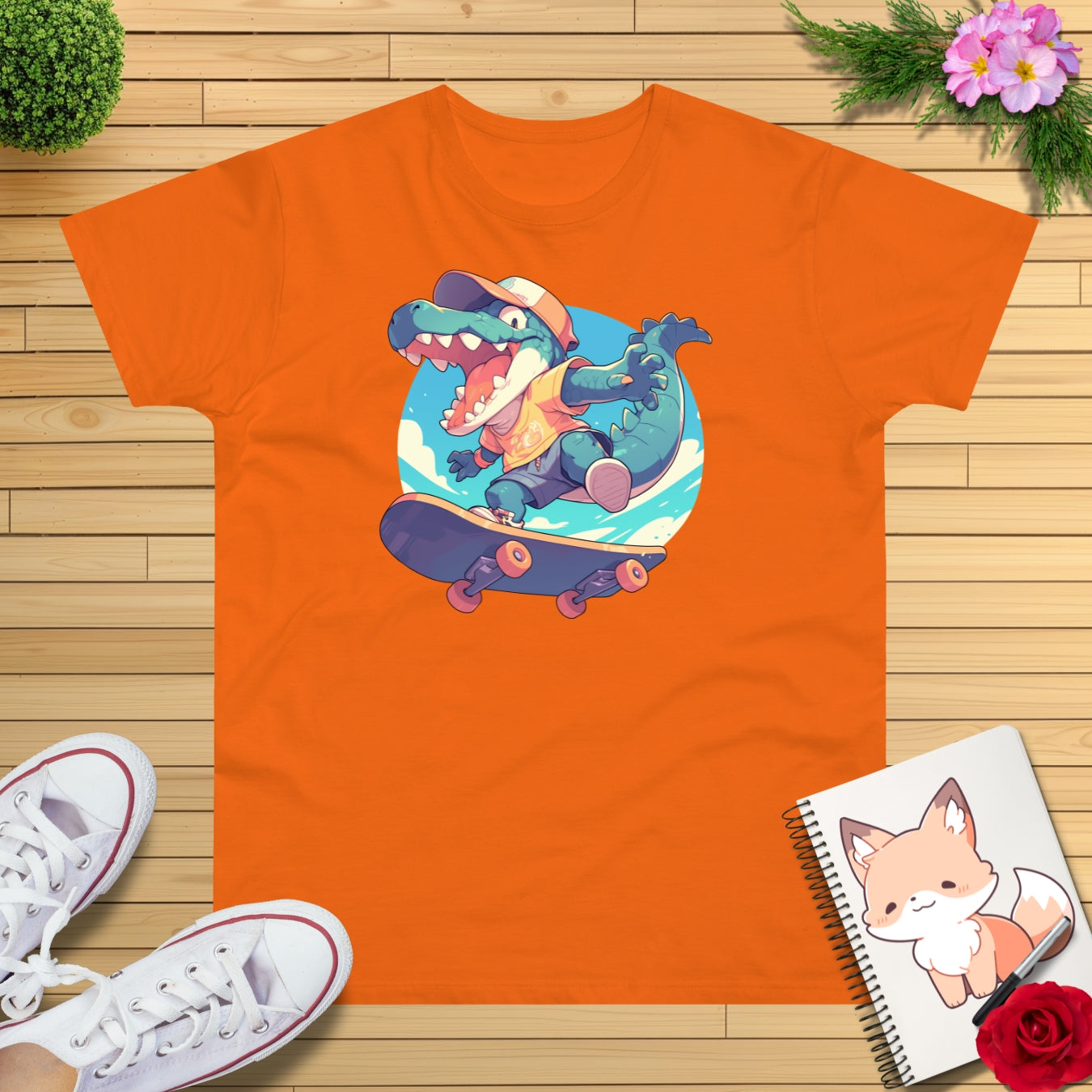 Skateboard Krokodil jump T-Shirt