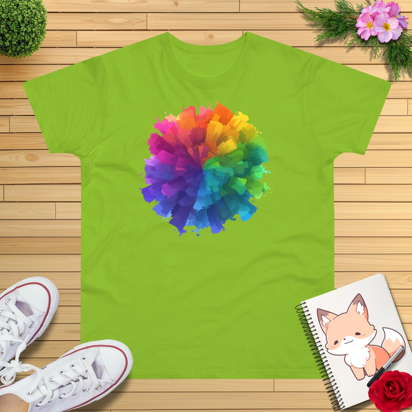 Farb splash Grafik-T-Shirt