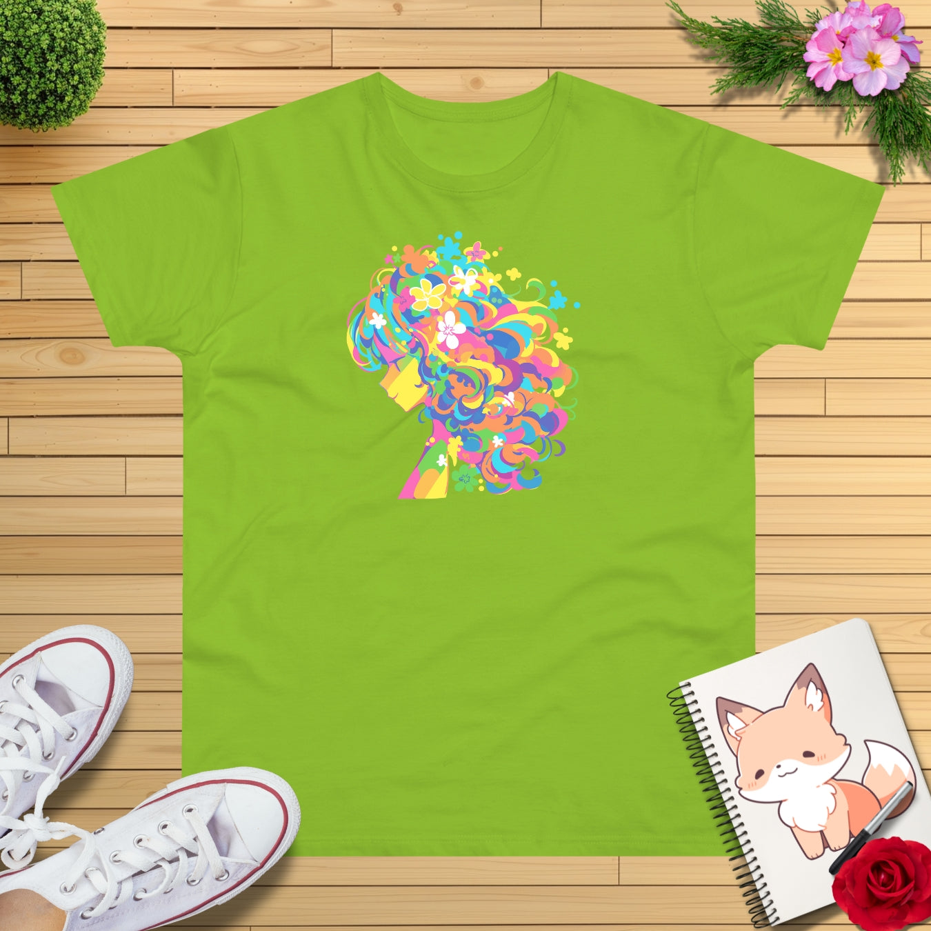 Kawaii Blütenzauber Anime T-Shirt