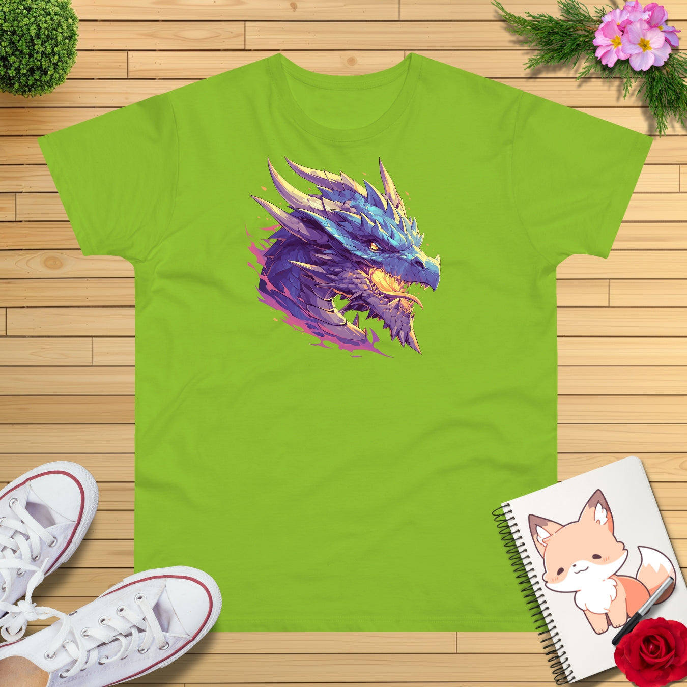 blauer Drache T-Shirt