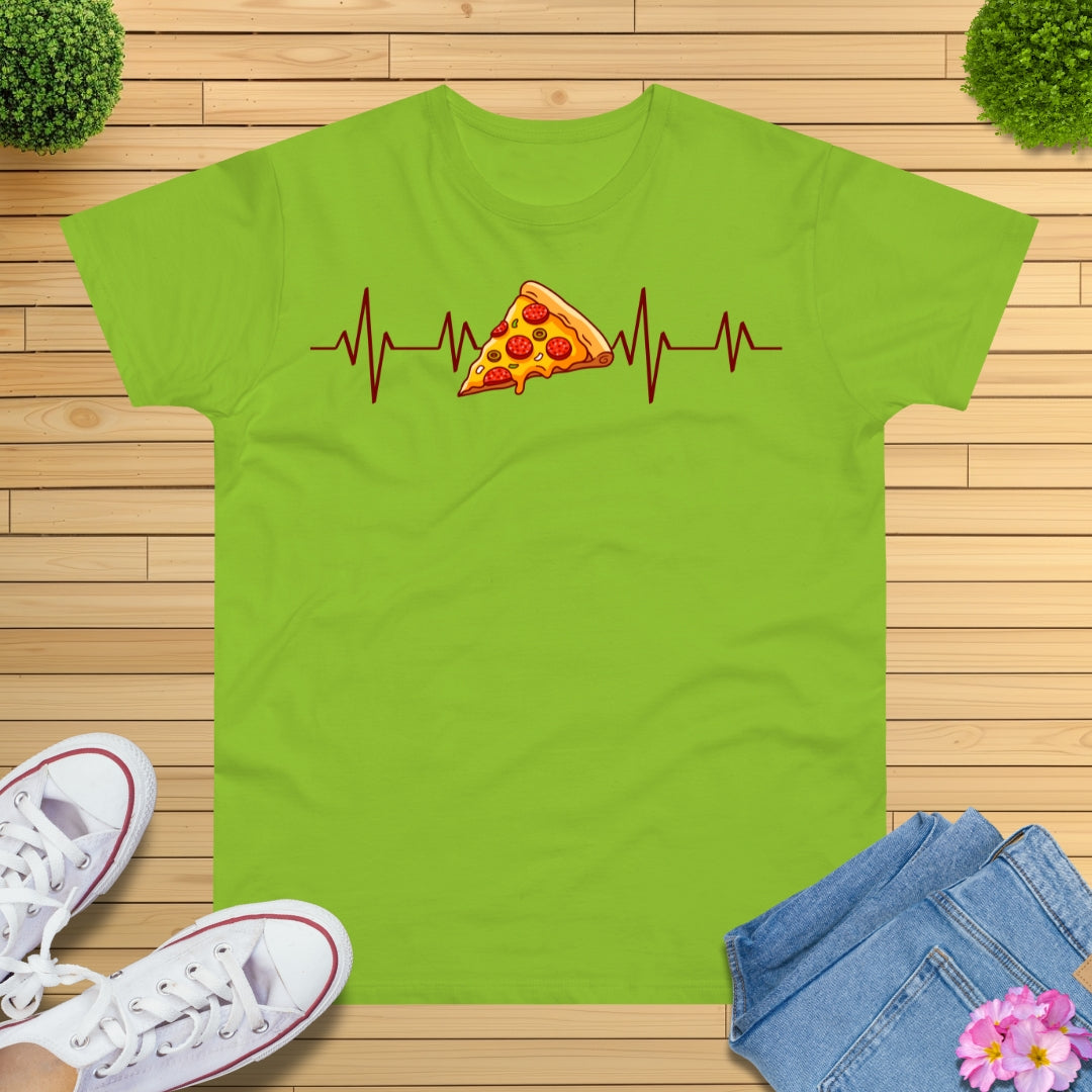 Pizza Herzschlag EKG T-Shirt