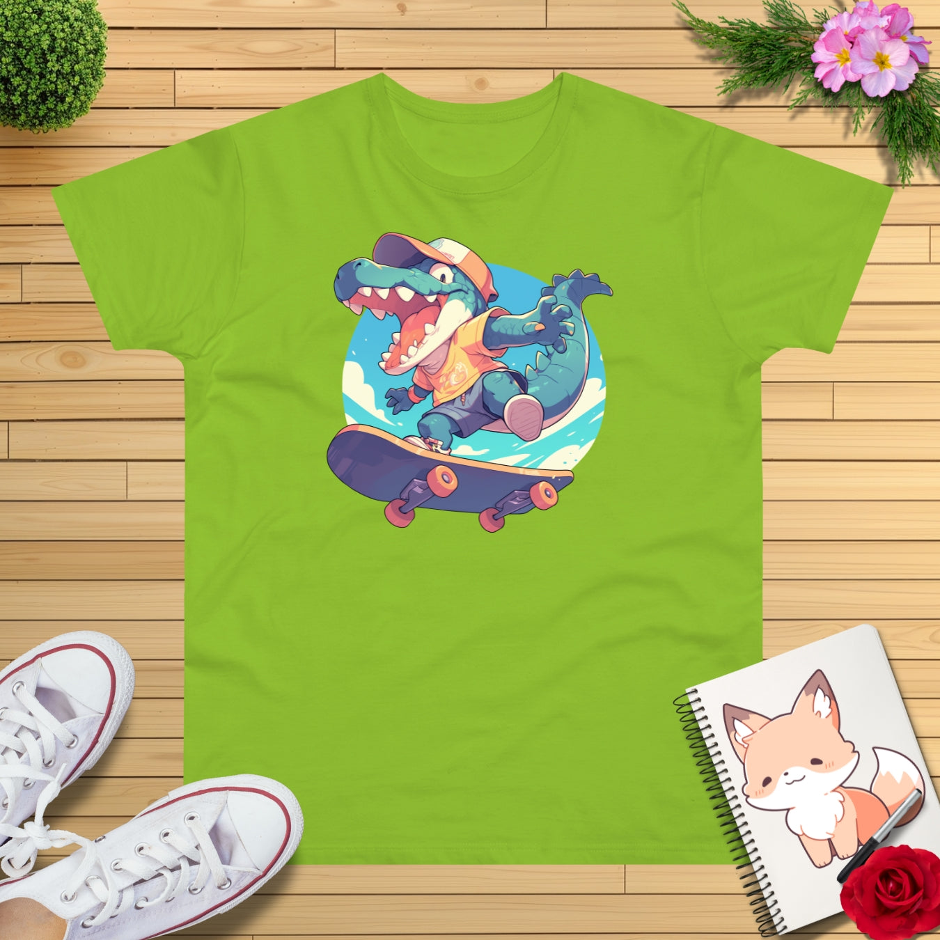 Skateboard Krokodil jump T-Shirt