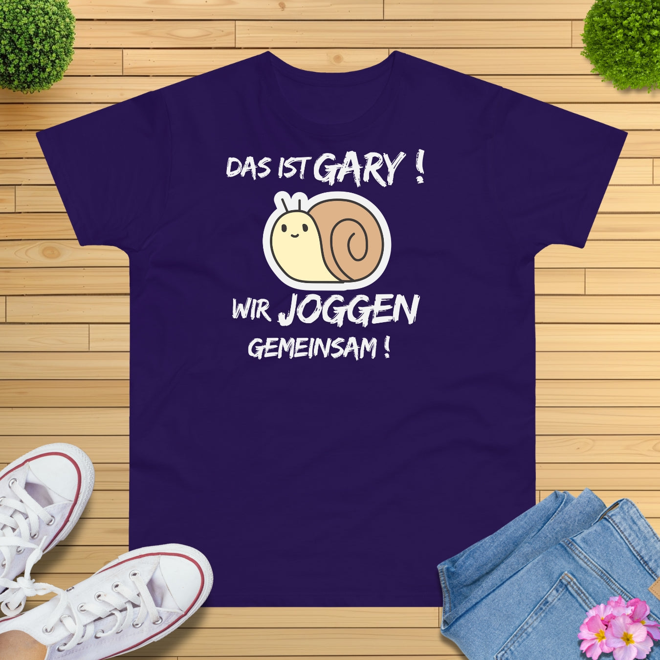 Lustiges Schnecke Joggen T-Shirt
