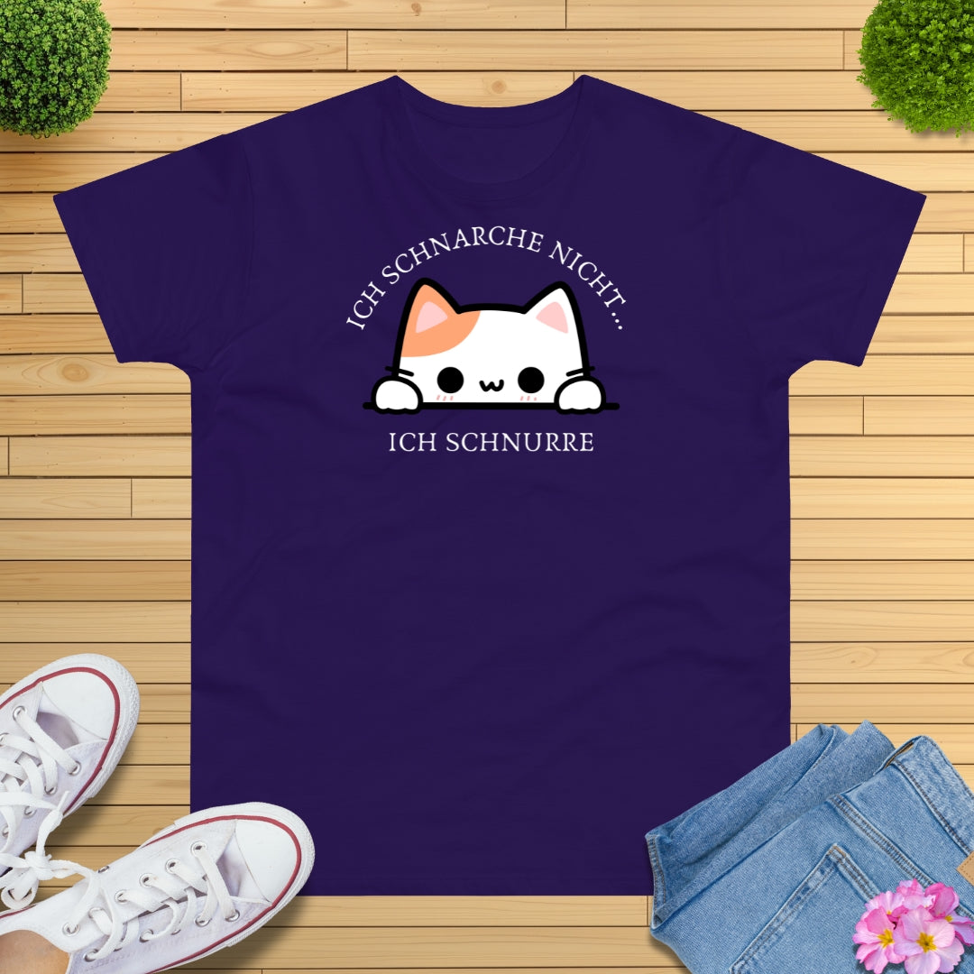 Ich schnarche nicht Katze T-Shirt