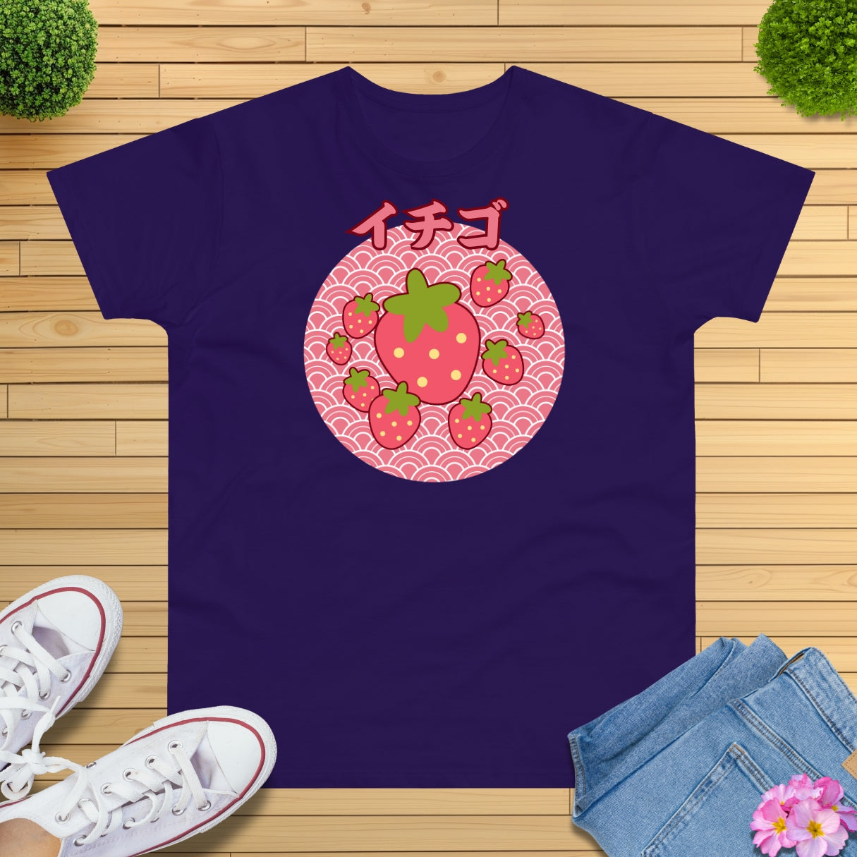Pastell Erdbeeren T-Shirt