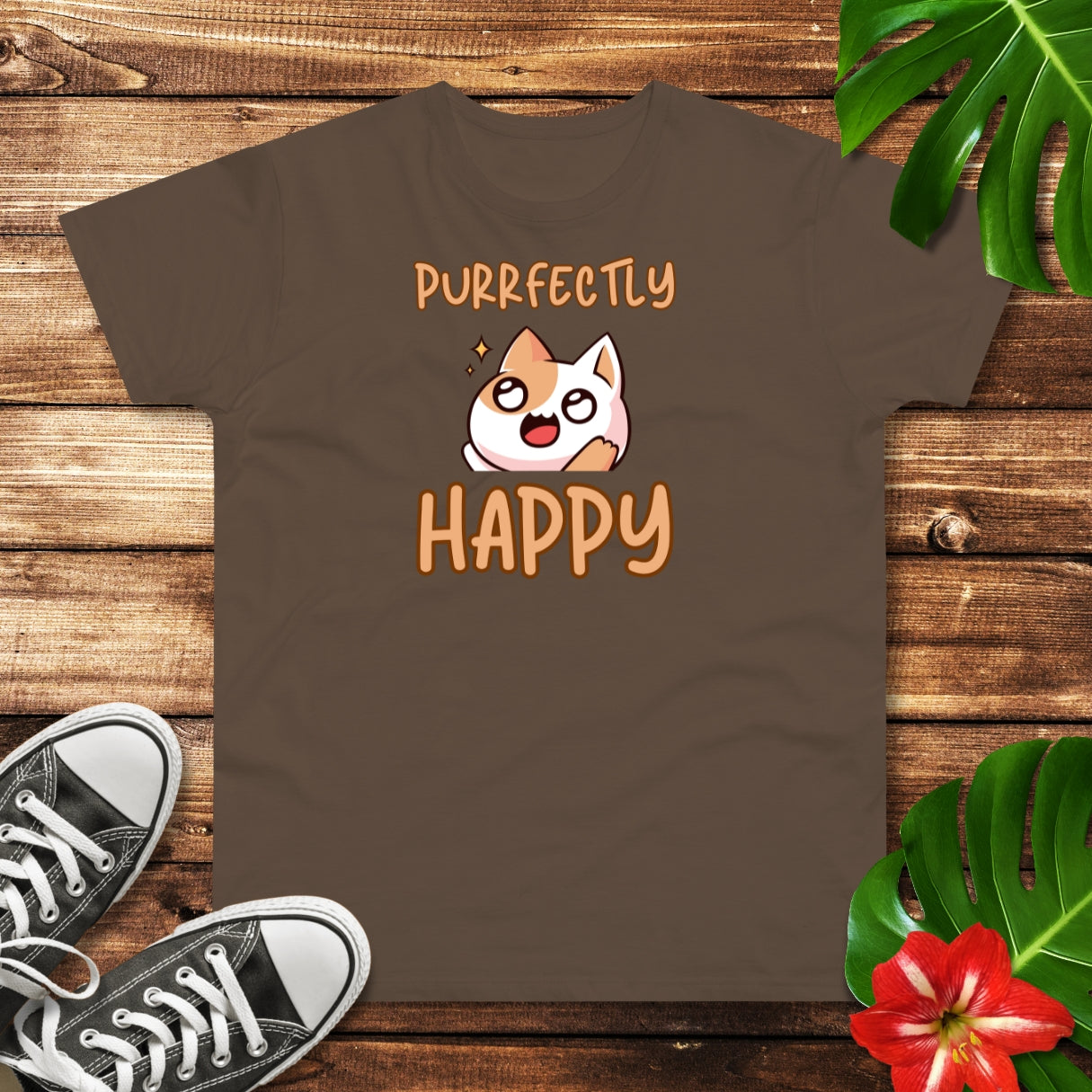 Purrfectly Happy Katze T-Shirt