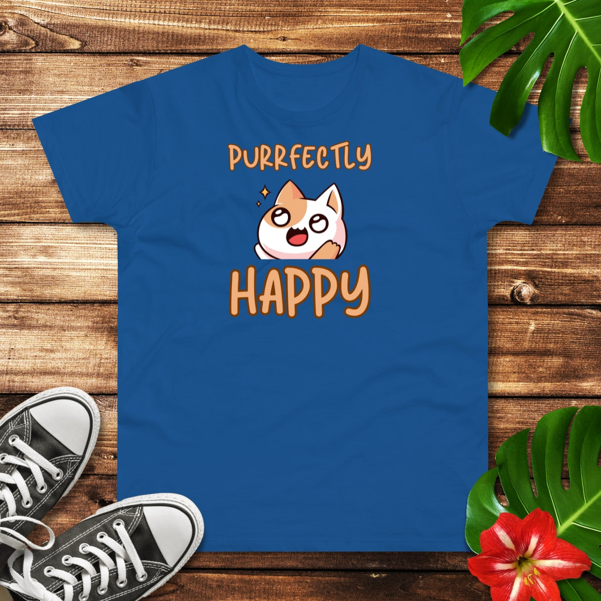 Purrfectly Happy Katze T-Shirt