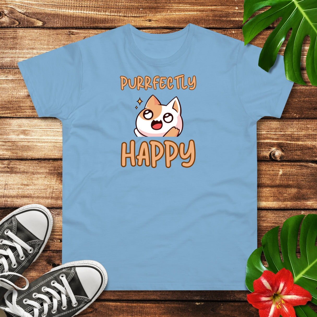 Purrfectly Happy Katze T-Shirt