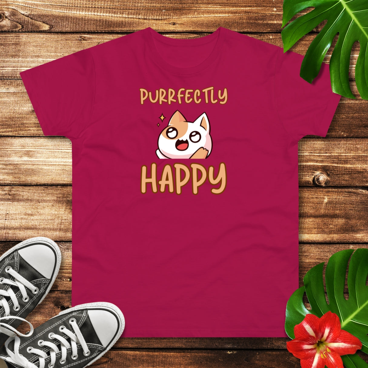 Purrfectly Happy Katze T-Shirt