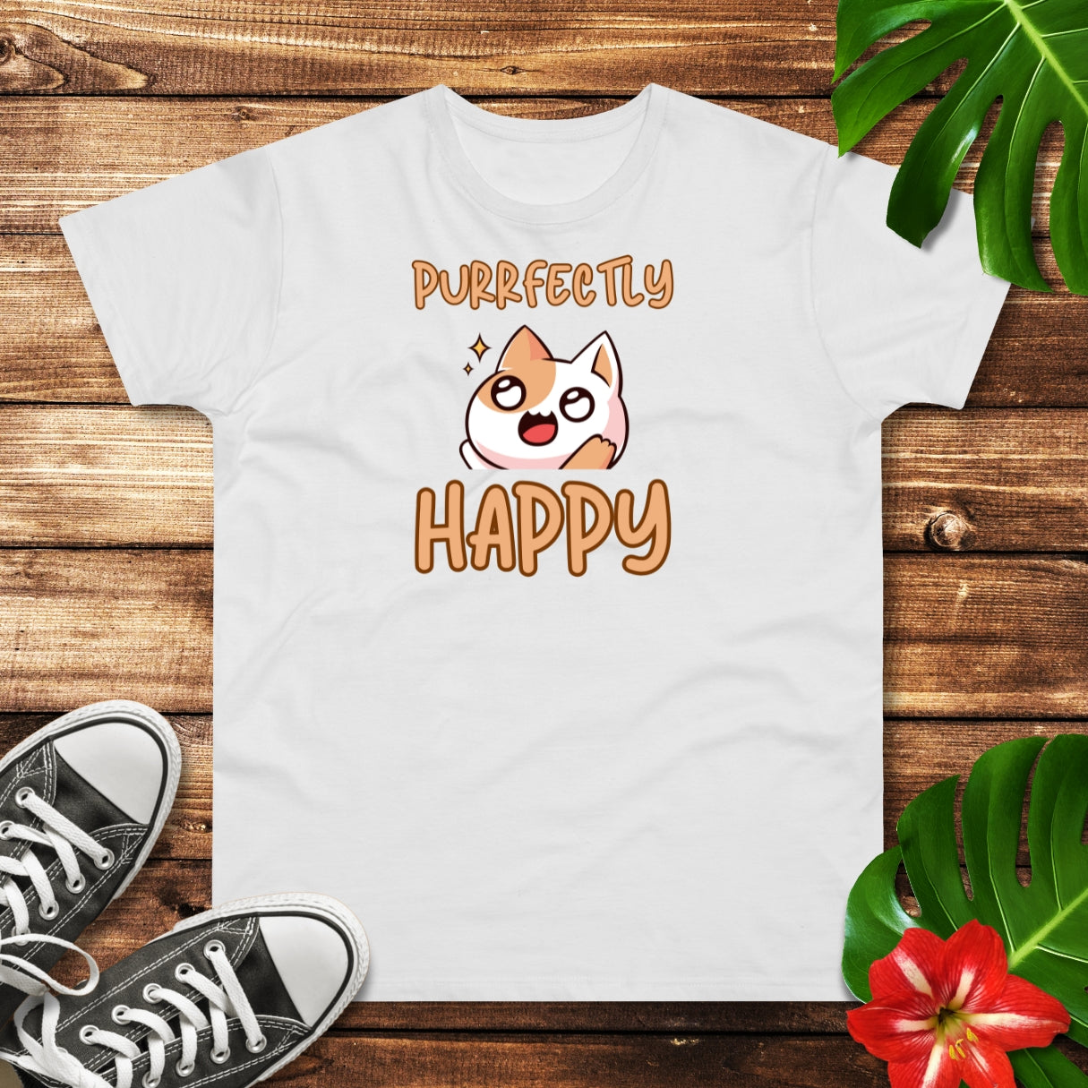 Purrfectly Happy Katze T-Shirt