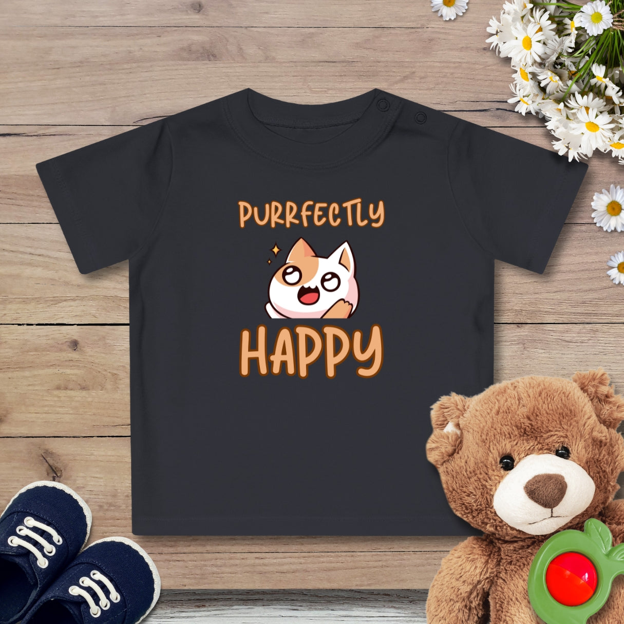 Purrfectly Happy Katze Baby T-Shirt