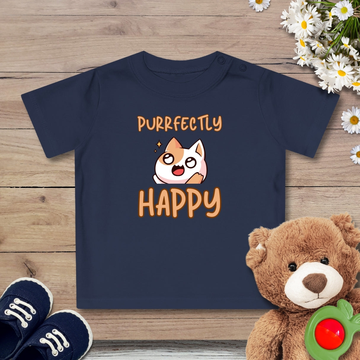 Purrfectly Happy Katze Baby T-Shirt