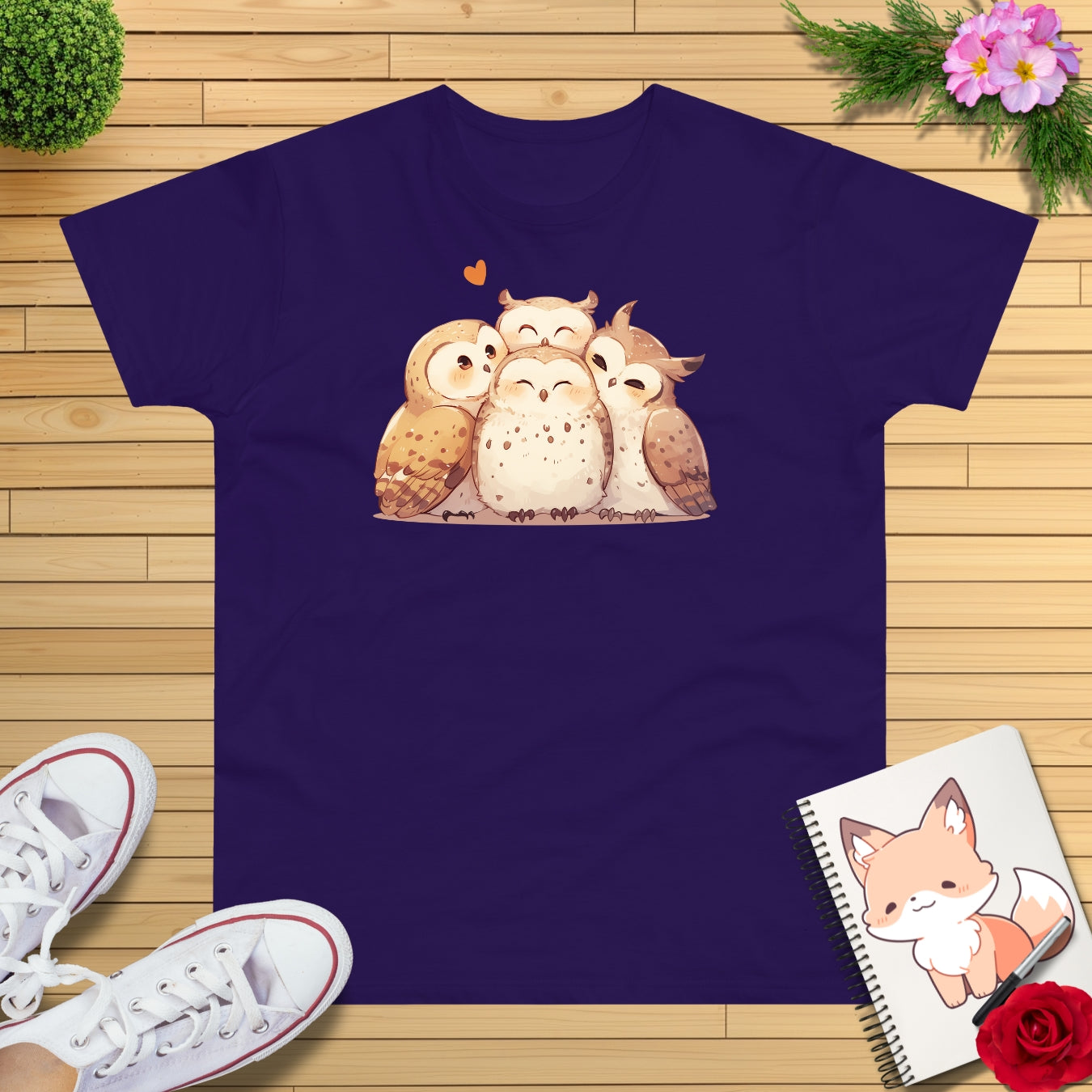 Kuschel Eulen T-Shirt