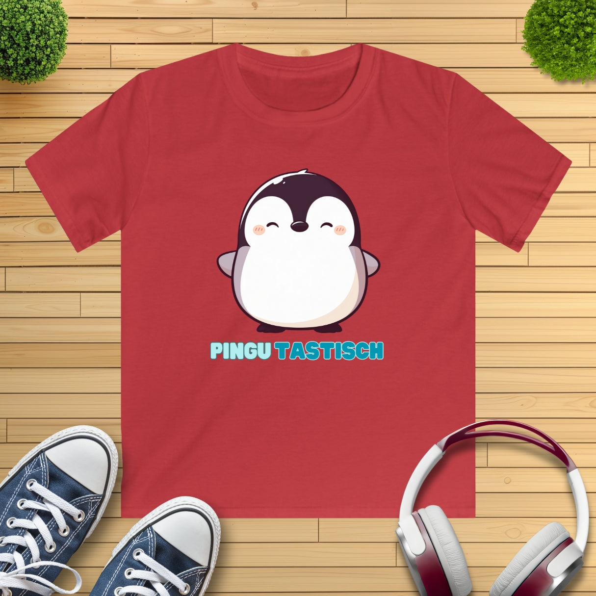 Happy Pinguin Kinder T-Shirt