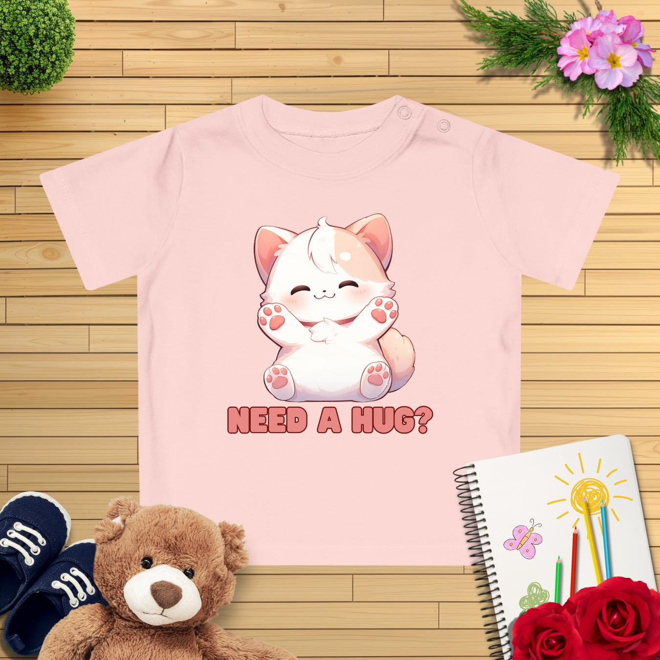 Kawaii Kuschel Kitten Baby T-Shirt