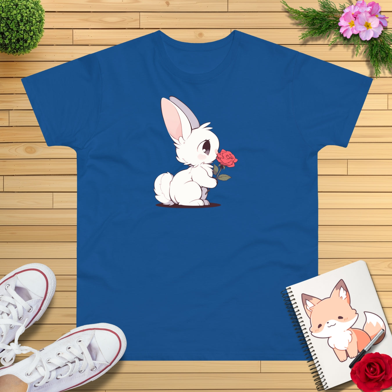 Häschen mit Rose T-Shirt