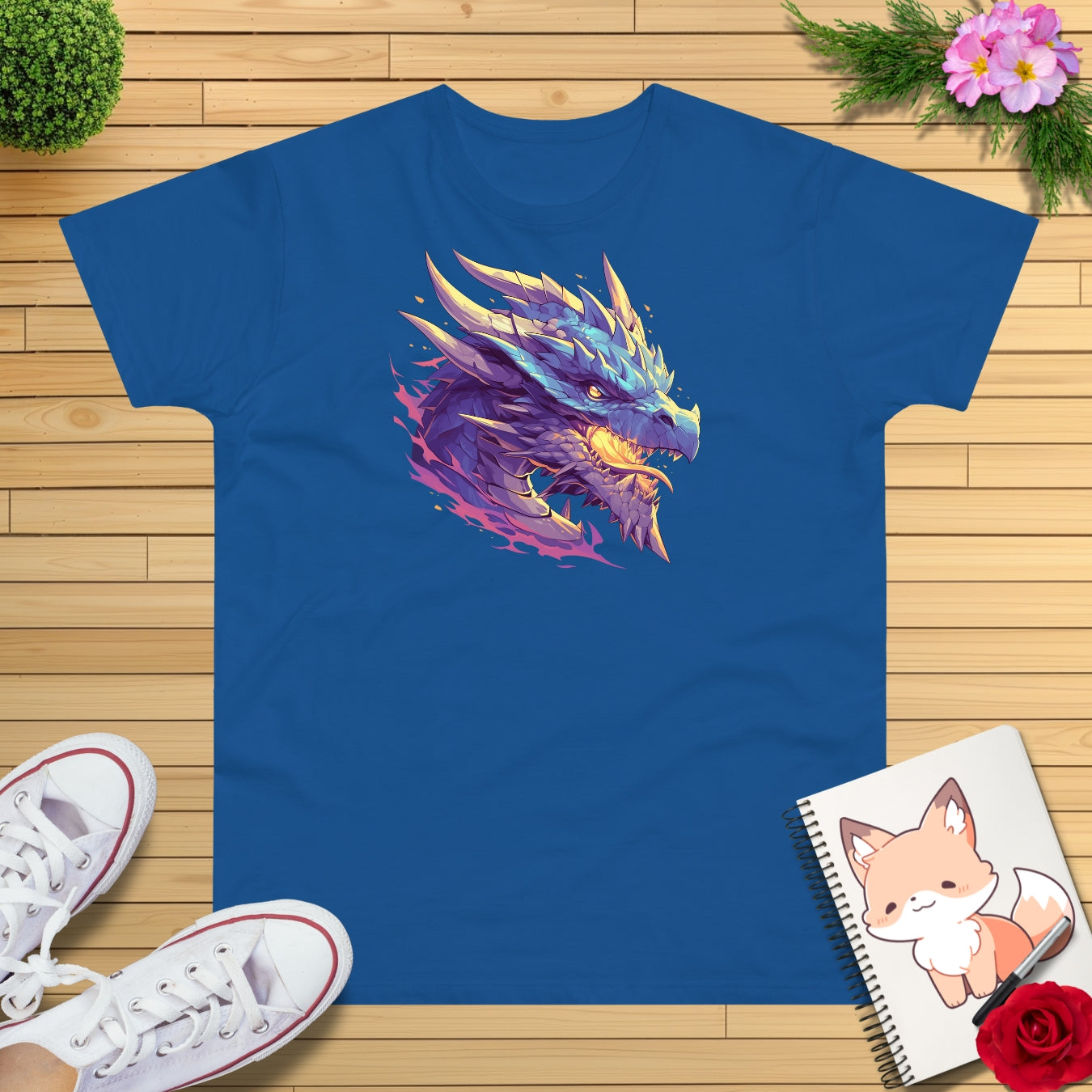 blauer Drache T-Shirt