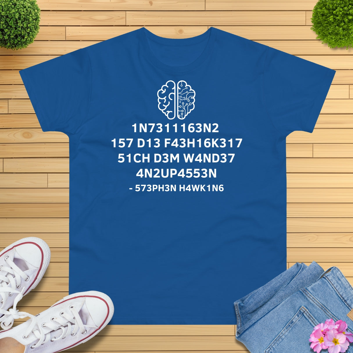 Hawking Zitat Leetspeak T-Shirt