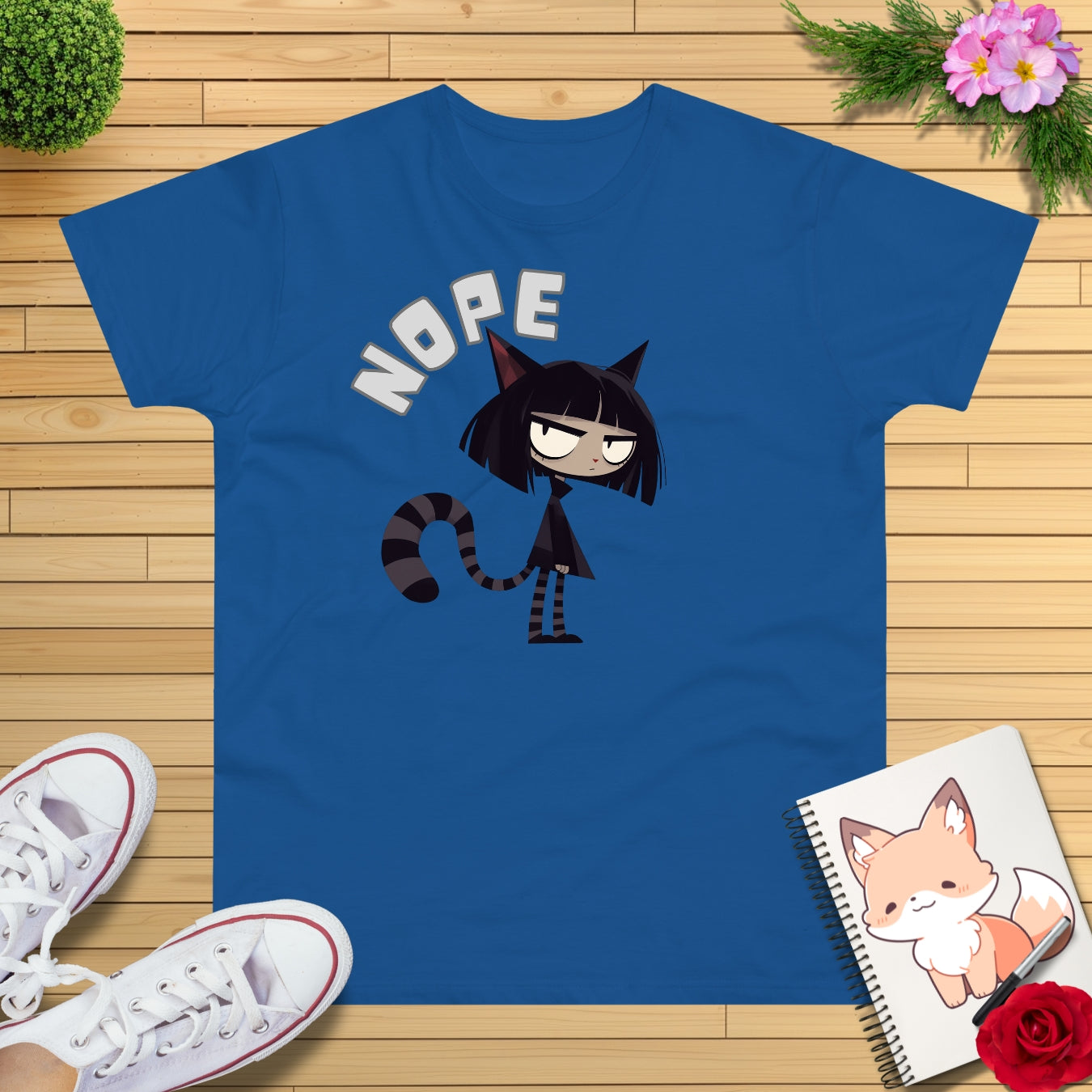 Manga Cat-Teen Nope T-Shirt