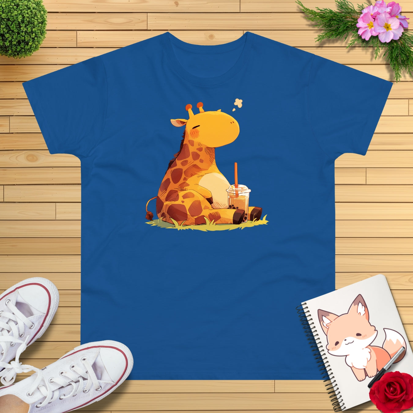Pummelige Bubbletea Giraffe T-Shirt