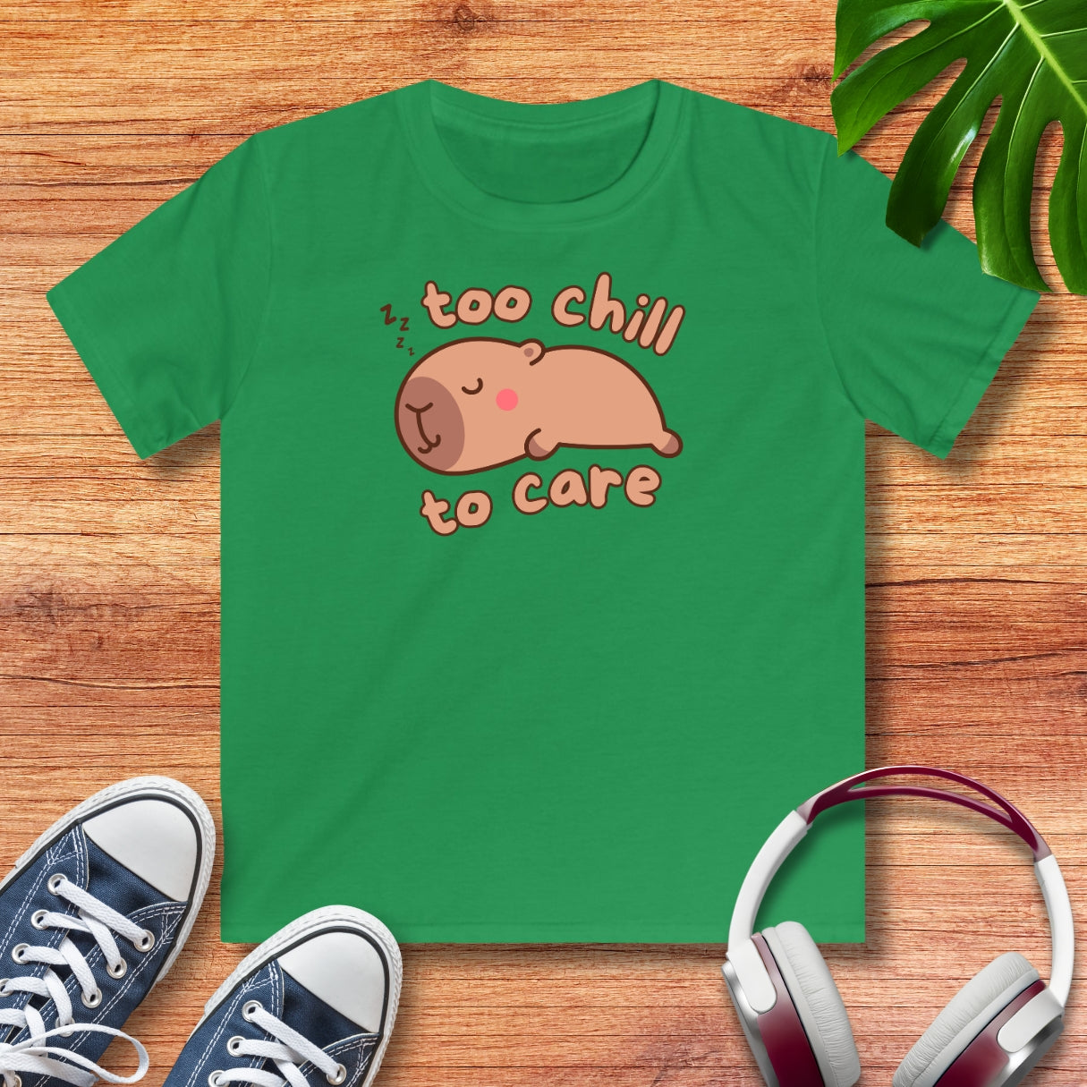 Kawaii schlafendes Capybara Kinder T-Shirt