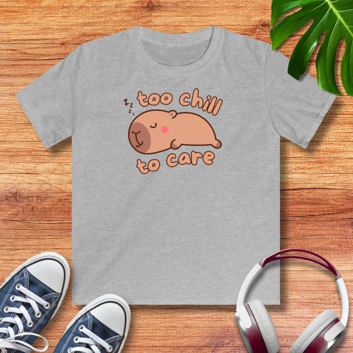 Kawaii schlafendes Capybara Kinder T-Shirt