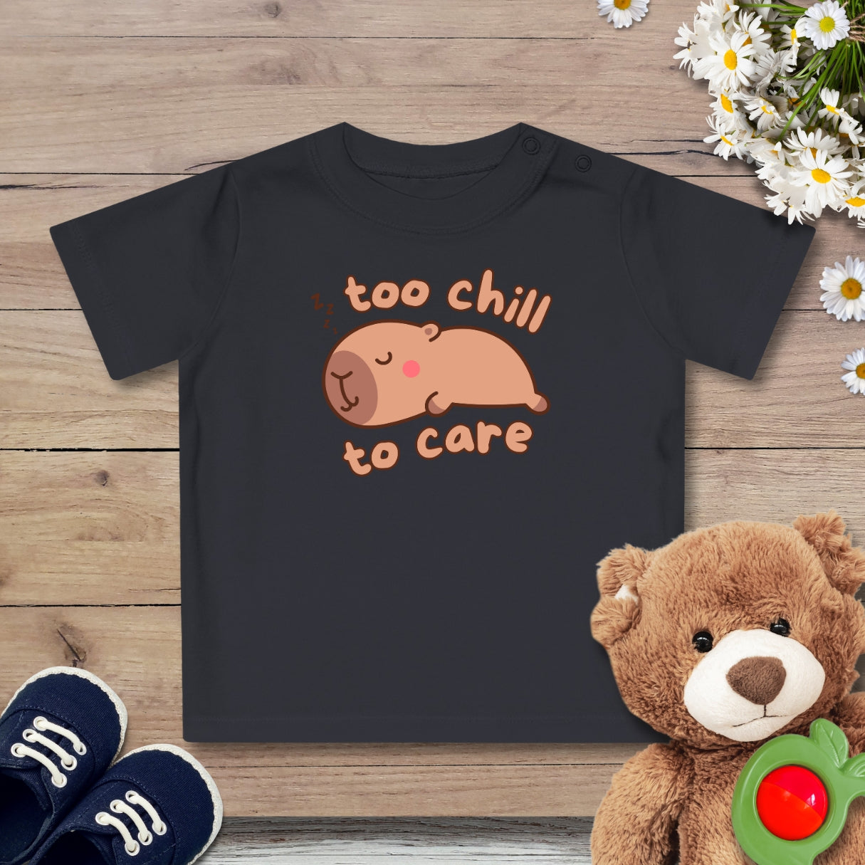 Kawaii schlafendes Capybara Baby T-Shirt