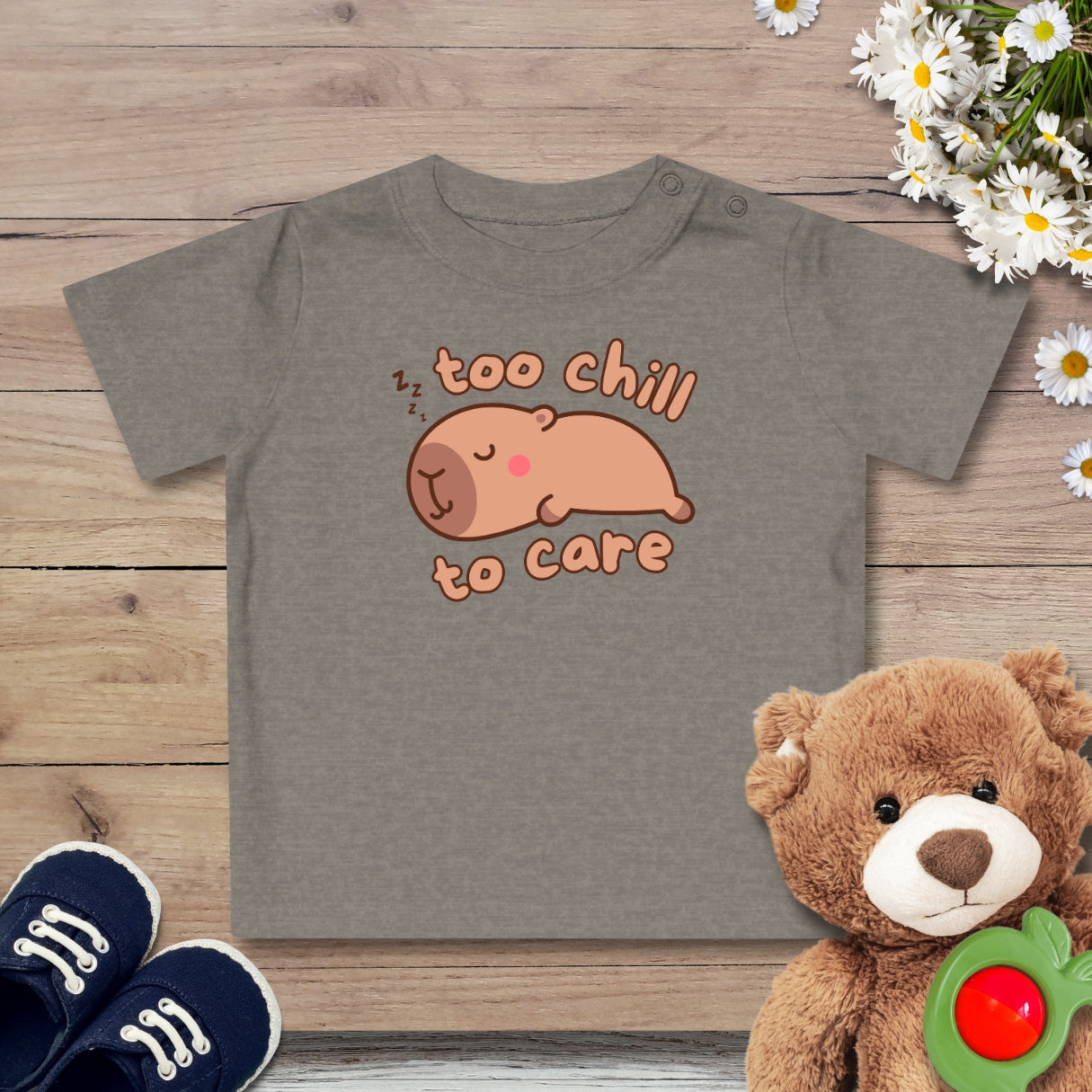 Kawaii schlafendes Capybara Baby T-Shirt