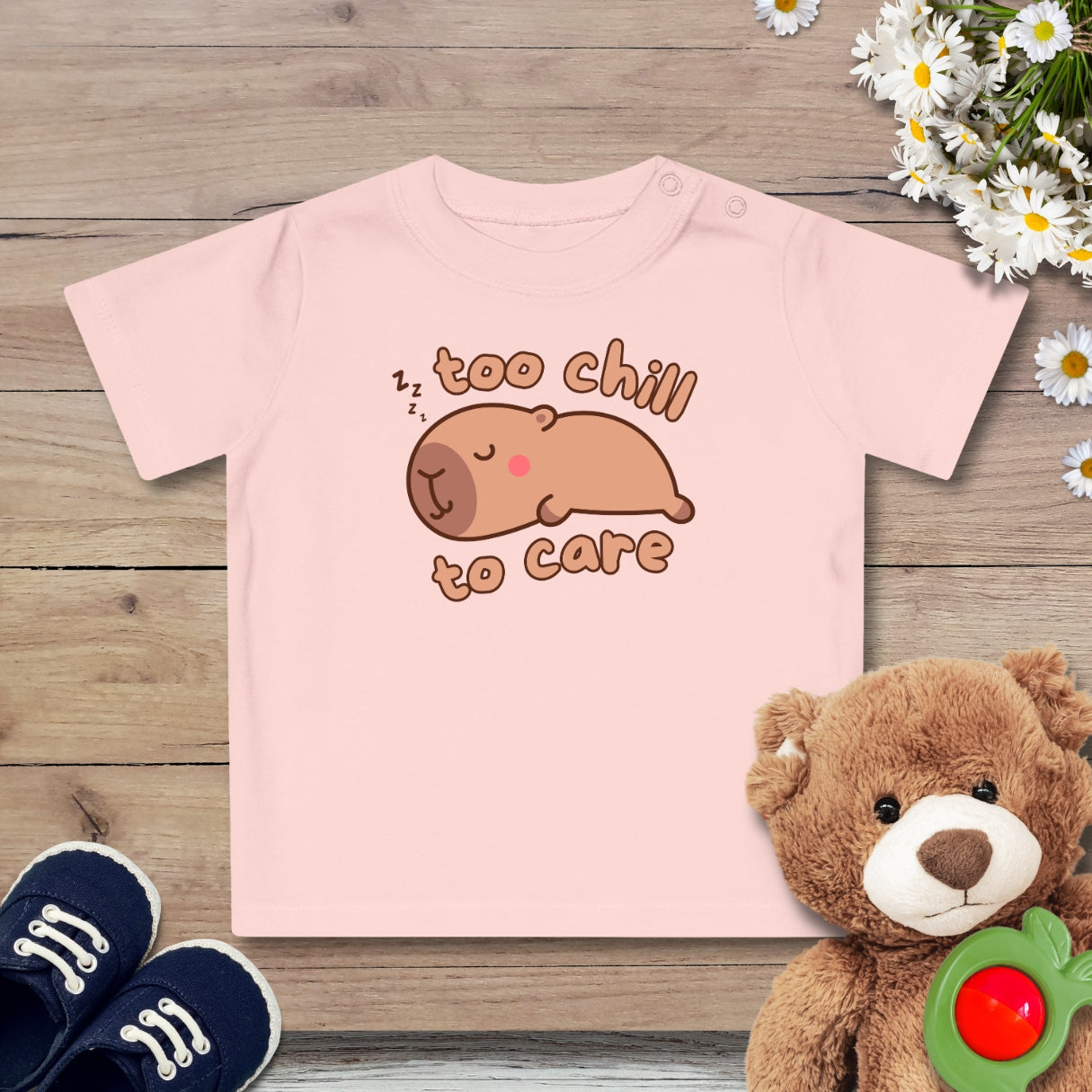Kawaii schlafendes Capybara Baby T-Shirt