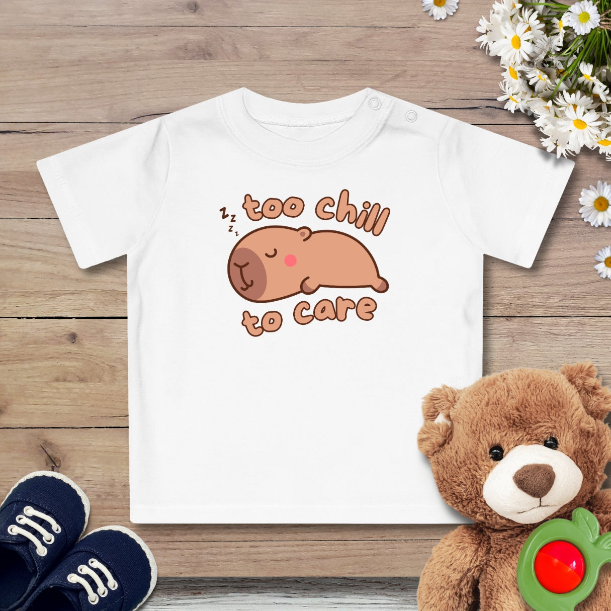 Kawaii schlafendes Capybara Baby T-Shirt