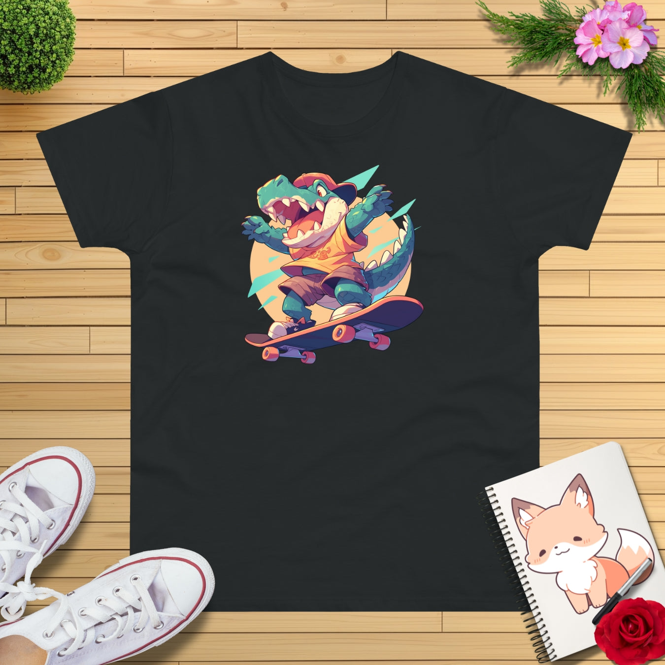 Skateboard Krokodil yay T-Shirt