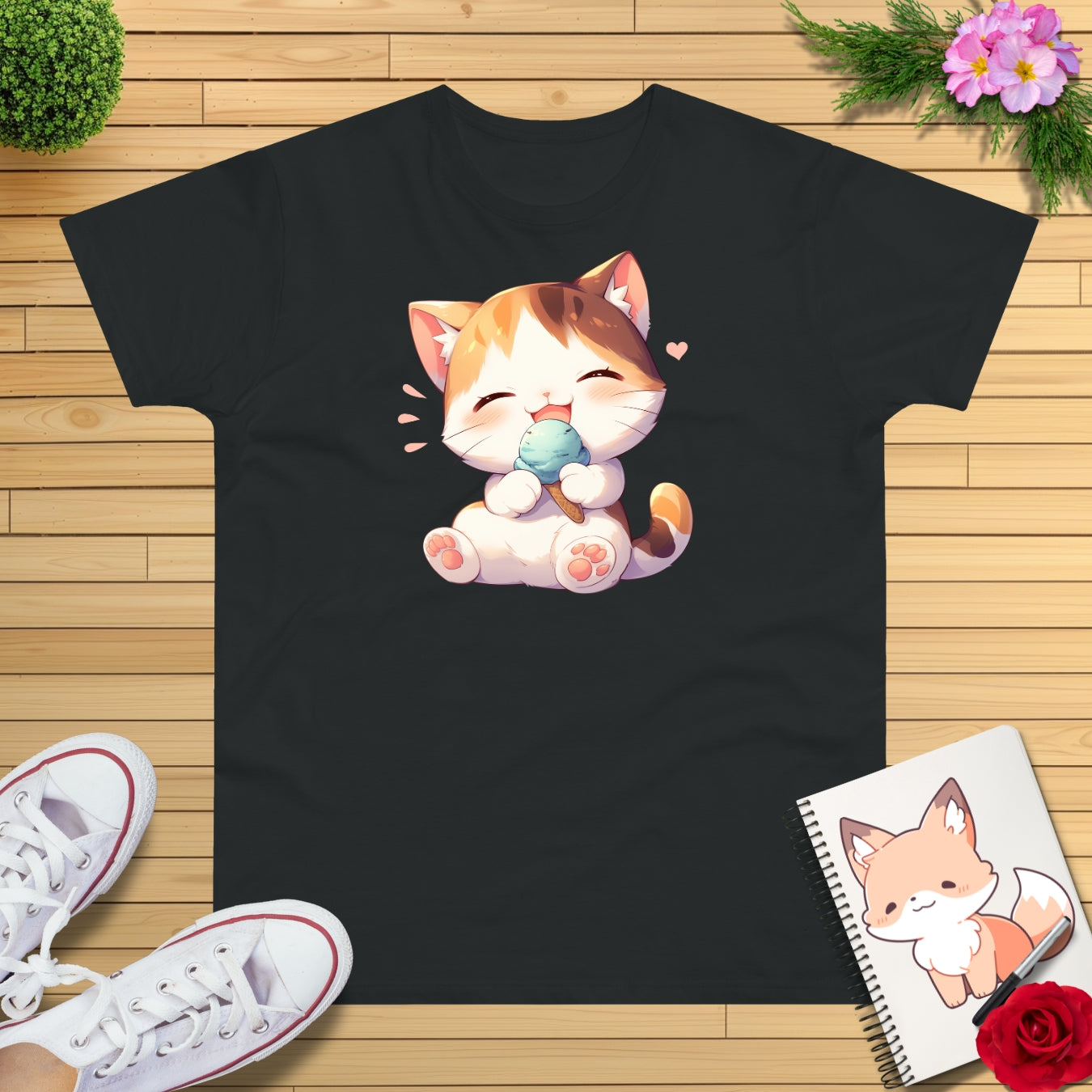 Waffeleis Katze T-Shirt