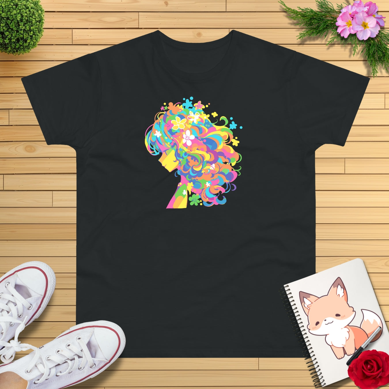 Kawaii Blütenzauber Anime T-Shirt
