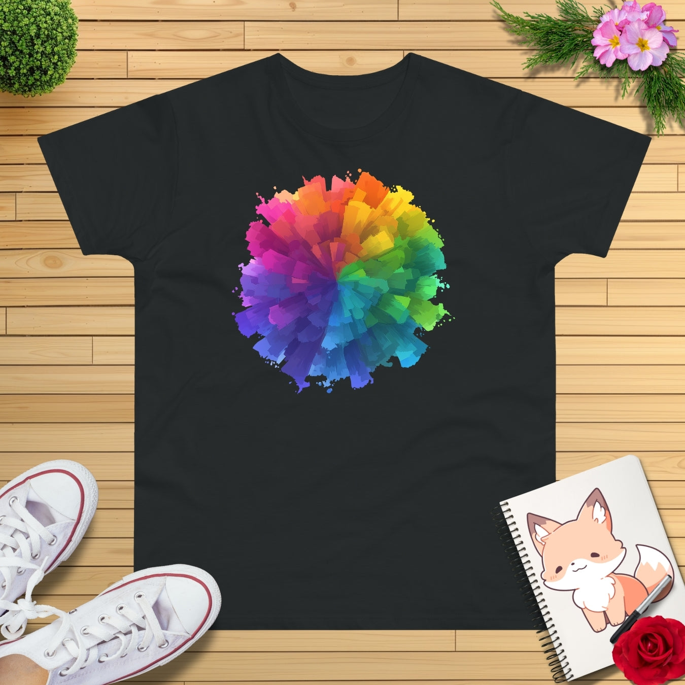 Farb splash Grafik-T-Shirt