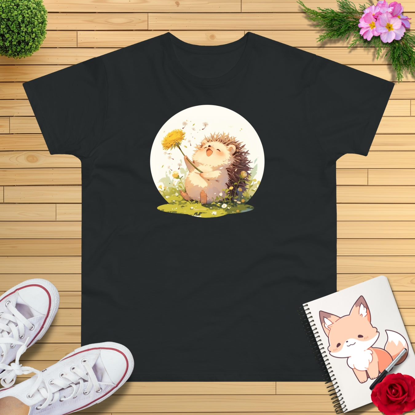 Igel mit Löwenzahn T-Shirt
