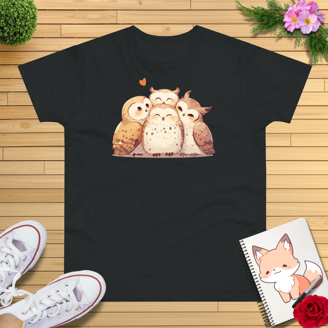 Kuschel Eulen T-Shirt